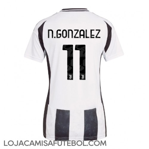 Camisa de Futebol Juventus Nicolas Gonzalez #11 Equipamento Principal Mulheres 2024-25 Manga Curta